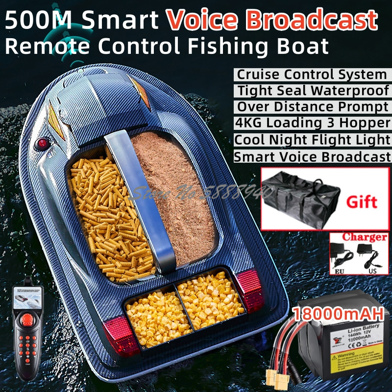 Fishing Boat Navigation Light - Smart Voice Broadcast RC Bait Boat
